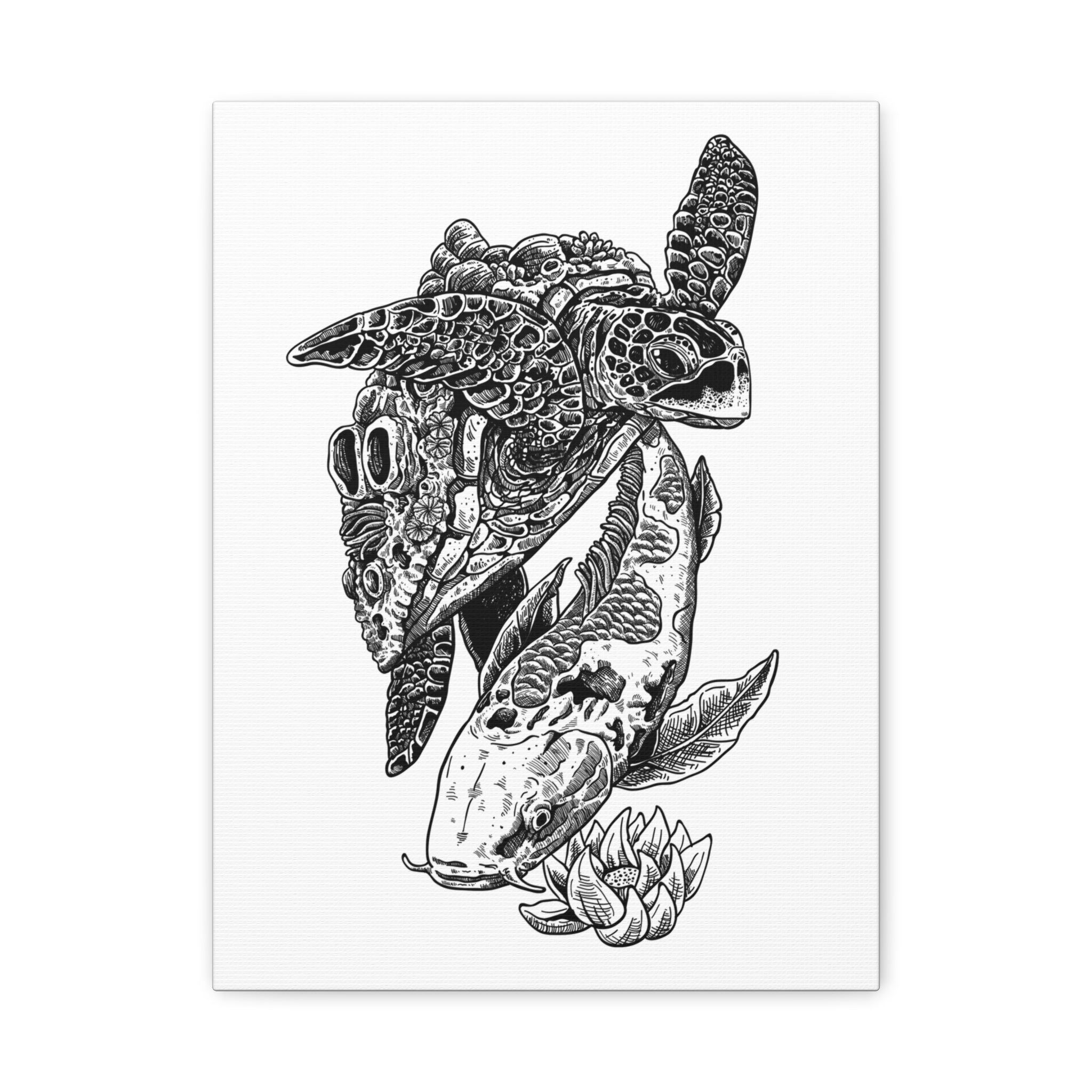 Koi & Sea Turtle Serenity