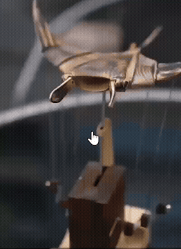 Manta Ray Automaton Sculpture